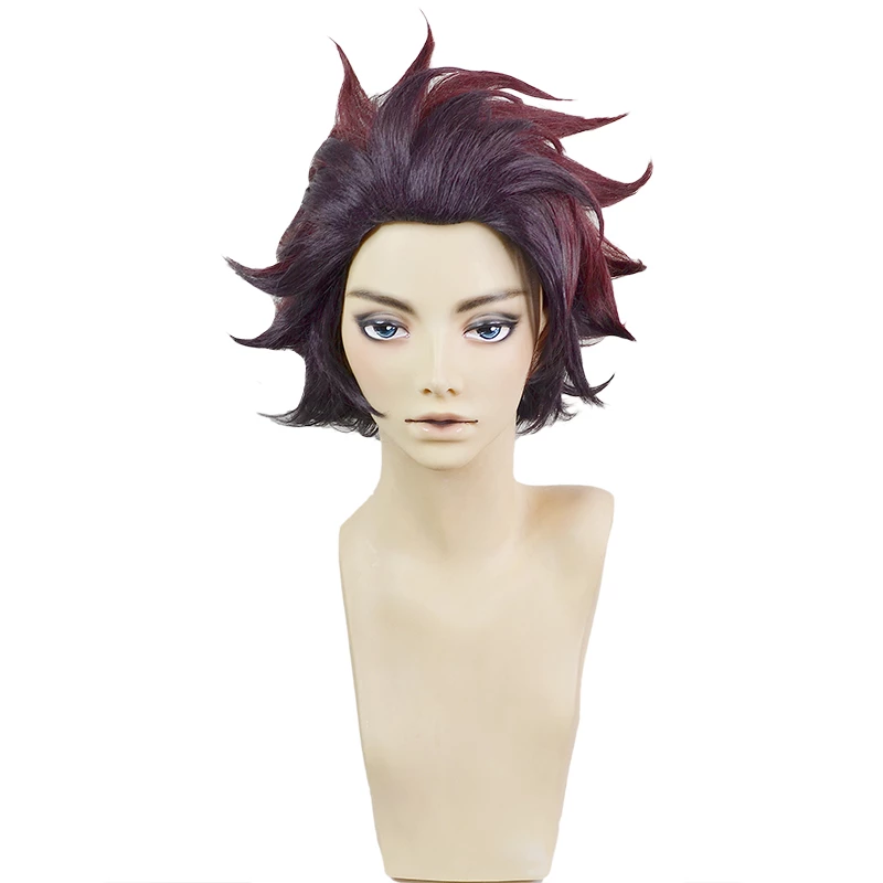 30cm Demon Slayer: Kimetsu No Yaiba Tanjiro Kamado Cosplay Wig 3 30cm Demon Slayer: Kimetsu No Yaiba Tanjiro Kamado Cosplay Wig