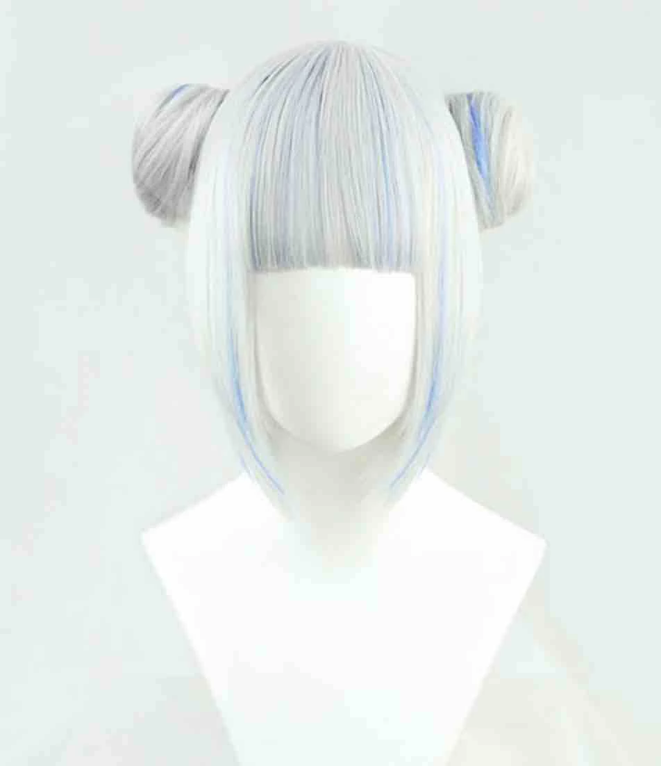 30cm Virtual YouTuber Gawr Gura Cosplay Wig 4 30cm Virtual YouTuber Gawr Gura Cosplay Wig - Image 2