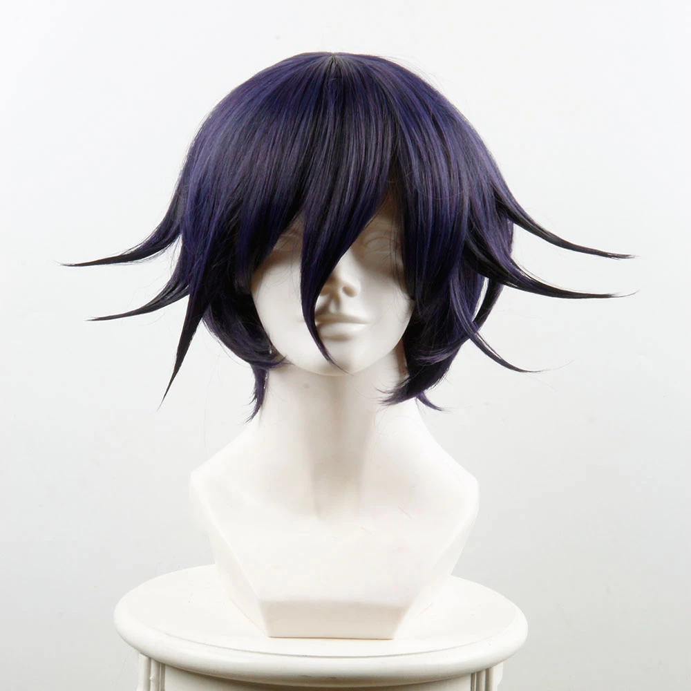 Black Purple 35cm Danganronpa V3: Killing Harmony Kokichi Oma Cosplay Wig 3 Black Purple 35cm Danganronpa V3: Killing Harmony Kokichi Oma Cosplay Wig