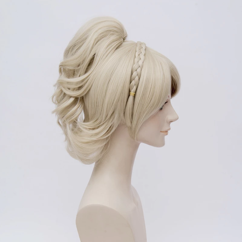 Light Gold 30cm Final Fantasy XV Lunafreya Nox Fleuret Cosplay Wig 5 Light Gold 30cm Final Fantasy XV Lunafreya Nox Fleuret Cosplay Wig - Image 3