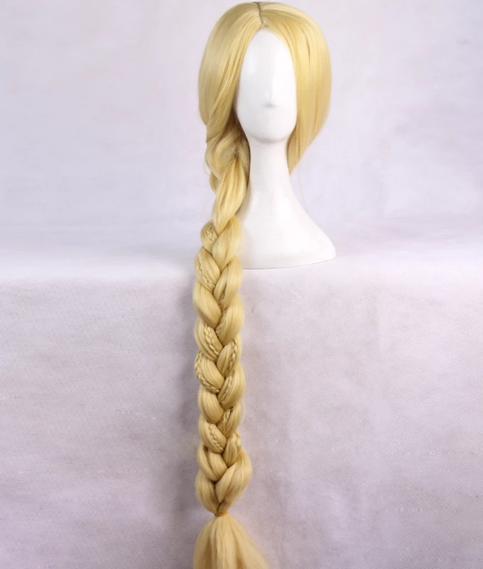 Gold 120cm Tangled Rapunzel Cosplay Wig 3 Gold 120cm Tangled Rapunzel Cosplay Wig