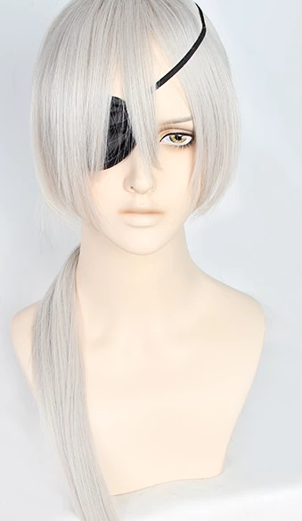 Gray 70cm Chainsaw Man Quanxi Cosplay Wig 4 Gray 70cm Chainsaw Man Quanxi Cosplay Wig - Image 2