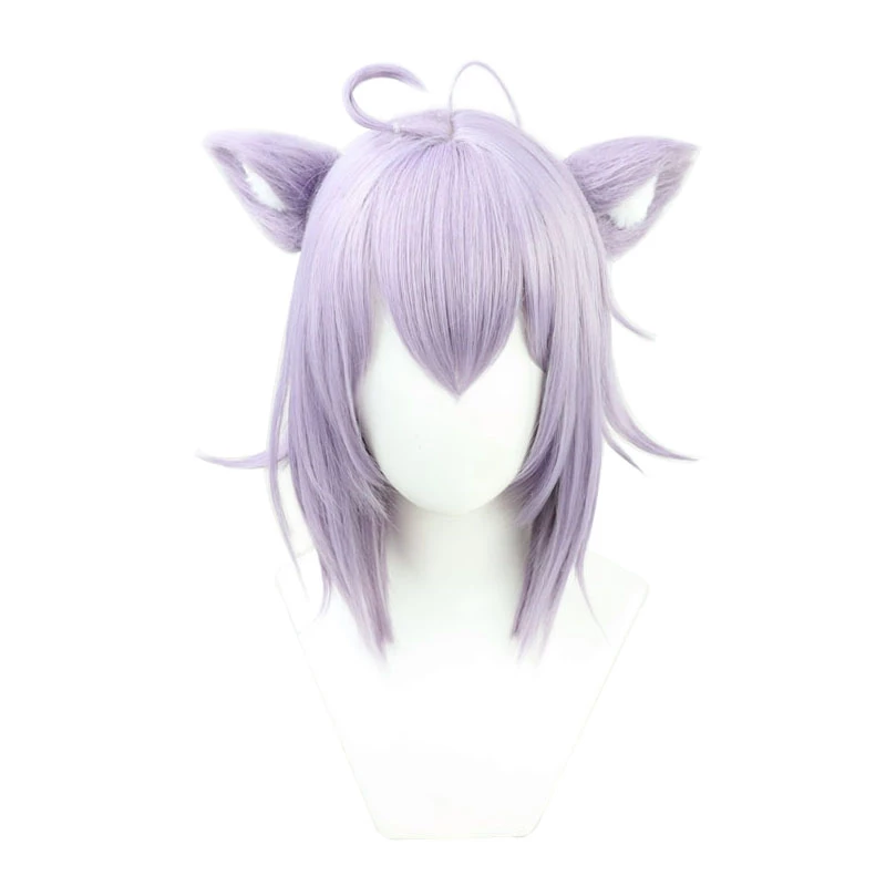 Purple 35cm Virtual YouTuber Nekomata Okayu Cosplay Wig 4 Purple 35cm Virtual YouTuber Nekomata Okayu Cosplay Wig - Image 2