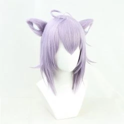 Purple 35cm Virtual YouTuber Nekomata Okayu Cosplay Wig 8 Purple 35cm Virtual YouTuber Nekomata Okayu Cosplay Wig -Cosplay Shopper Store COS 025 02 231