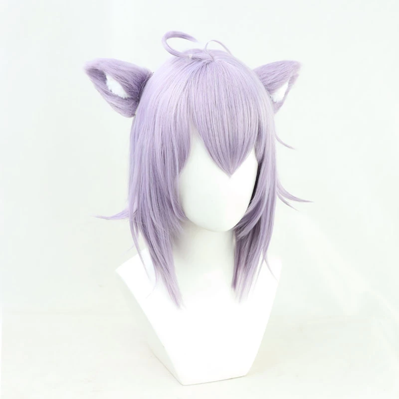 Purple 35cm Virtual YouTuber Nekomata Okayu Cosplay Wig 5 Purple 35cm Virtual YouTuber Nekomata Okayu Cosplay Wig - Image 3