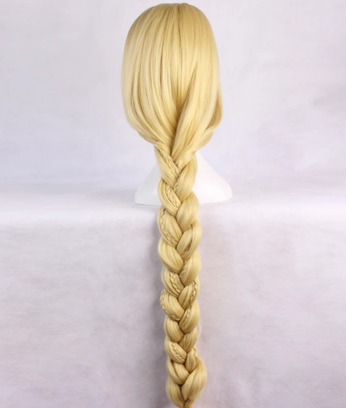 Gold 120cm Tangled Rapunzel Cosplay Wig 4 Gold 120cm Tangled Rapunzel Cosplay Wig - Image 2