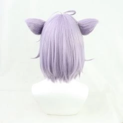 Purple 35cm Virtual YouTuber Nekomata Okayu Cosplay Wig 9 Purple 35cm Virtual YouTuber Nekomata Okayu Cosplay Wig -Cosplay Shopper Store COS 025 03 182