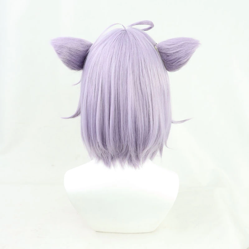 Purple 35cm Virtual YouTuber Nekomata Okayu Cosplay Wig 6 Purple 35cm Virtual YouTuber Nekomata Okayu Cosplay Wig - Image 4