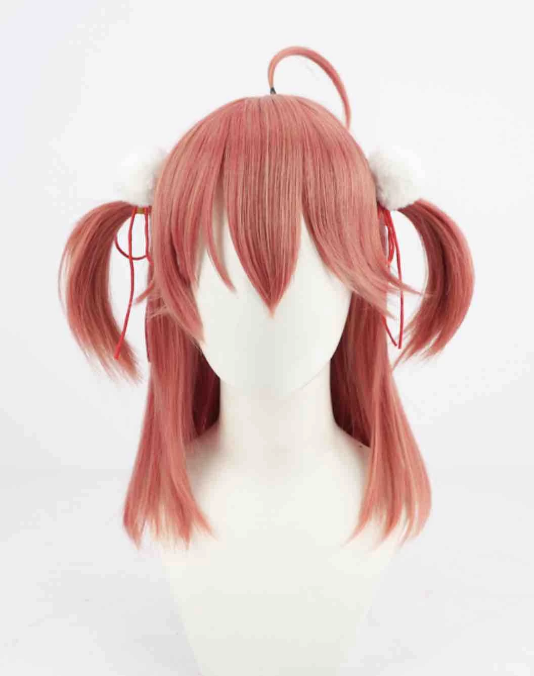 Red 40cm Virtual YouTuber Sakura Miko Cosplay Wig 3 Red 40cm Virtual YouTuber Sakura Miko Cosplay Wig