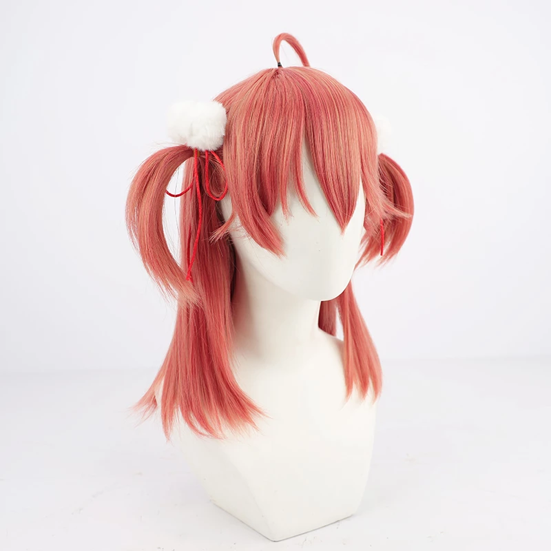Red 40cm Virtual YouTuber Sakura Miko Cosplay Wig 5 Red 40cm Virtual YouTuber Sakura Miko Cosplay Wig - Image 3