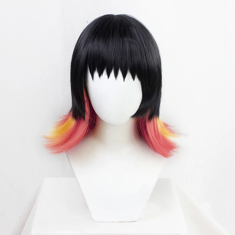 Black And Gold And Pink 40cm Demon Slayer: Kimetsu No Yaiba Susamaru Cosplay Wig 4 Black And Gold And Pink 40cm Demon Slayer: Kimetsu No Yaiba Susamaru Cosplay Wig - Image 2