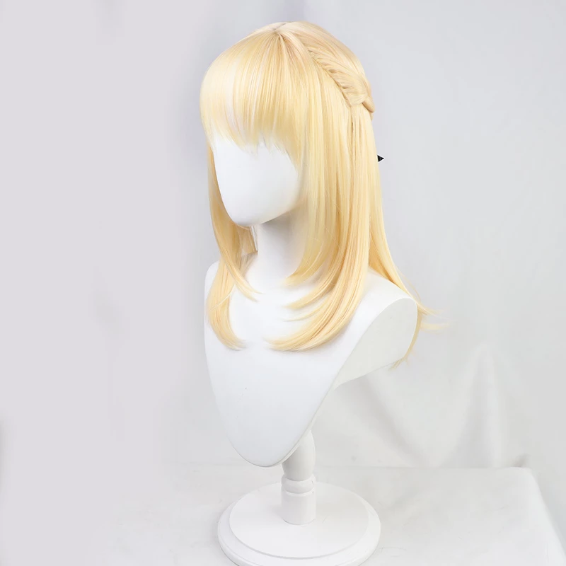 Gold 45cm Virtual YouTuber Shiranui Flare Cosplay Wig 3 Gold 45cm Virtual YouTuber Shiranui Flare Cosplay Wig