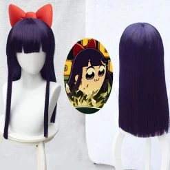 60cm Purple Pop Team Epic Poptepipic Pipimi Cosplay Wig