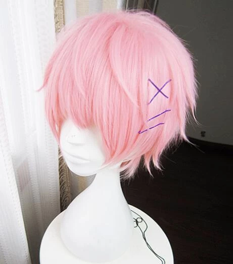 Pink 30cm Tsukiuta. The Animation Cosplay Wig 4 Pink 30cm Tsukiuta. The Animation Cosplay Wig - Image 2