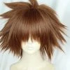 Brown 30cm Kingdom Hearts III Sora Cosplay Wig -Cosplay Shopper Store COS 031 01 111