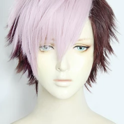 Brown And Purple 30cm Toilet-bound Hanako-kun Mr Tsuchigomori Cosplay Wig
