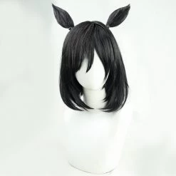 Black 35cm Uma Musume Pretty Derby Eishin Flash Cosplay Wig