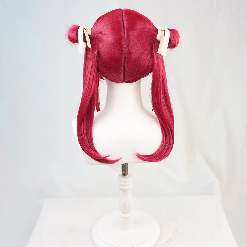 Red 45cm Virtual YouTuber Houshou Marine Cosplay Wig 5 Red 45cm Virtual YouTuber Houshou Marine Cosplay Wig - Image 3