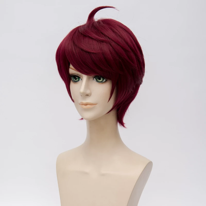 Red 30cm A3! Act! Addict! Actors! Sakuma Sakuya Cosplay Wig 4 Red 30cm A3! Act! Addict! Actors! Sakuma Sakuya Cosplay Wig - Image 2
