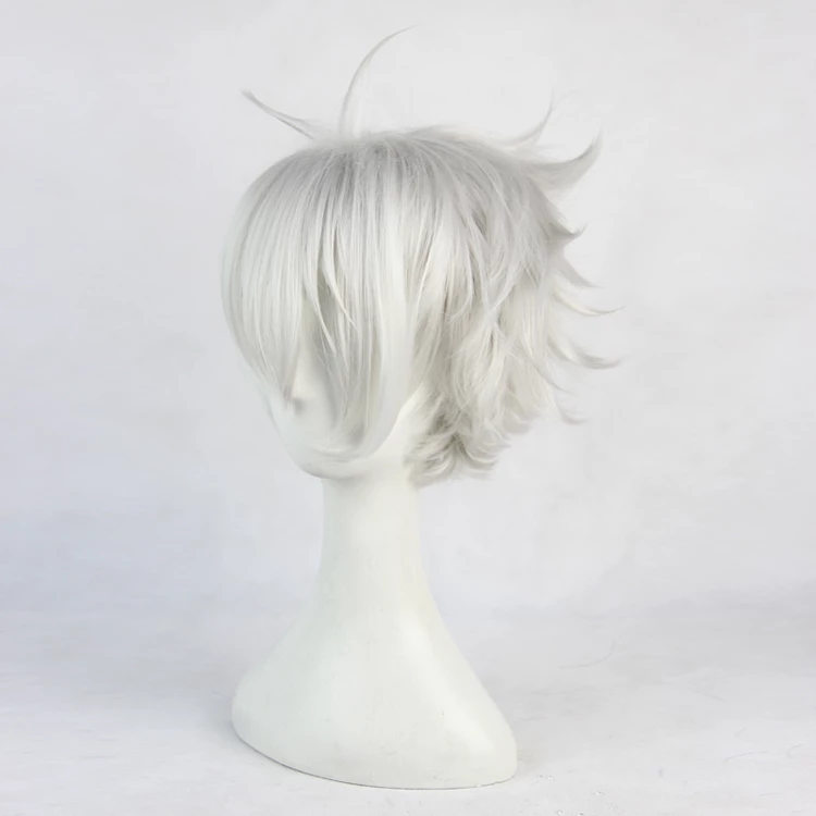 White 35cm Aoharu X Kikanjuu (Aoharu X Machinegun) Takatora Fujimoto Cosplay Wig 4 White 35cm Aoharu X Kikanjuu (Aoharu X Machinegun) Takatora Fujimoto Cosplay Wig - Image 2