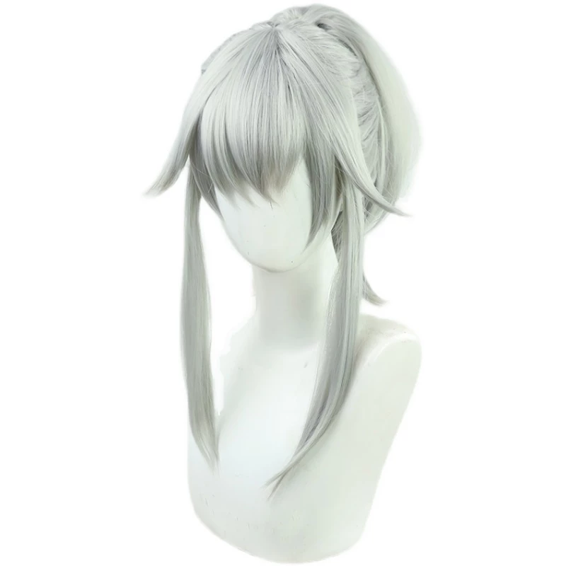 Silver 40cm Arknights Firewatch Cosplay Wig 3 Silver 40cm Arknights Firewatch Cosplay Wig