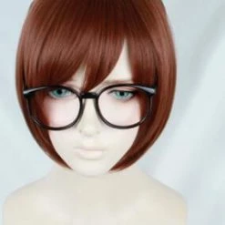 Brown 30cm Overwatch Mei Cosplay Wig