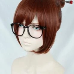 Brown 30cm Overwatch Mei Cosplay Wig -Cosplay Shopper Store COS 033 03 37