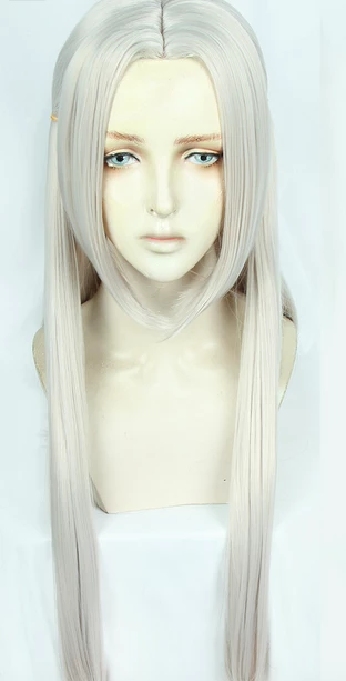 Gray 100cm Fire Emblem: Three Houses Edelgard Cosplay Wig 4 Gray 100cm Fire Emblem: Three Houses Edelgard Cosplay Wig - Image 2