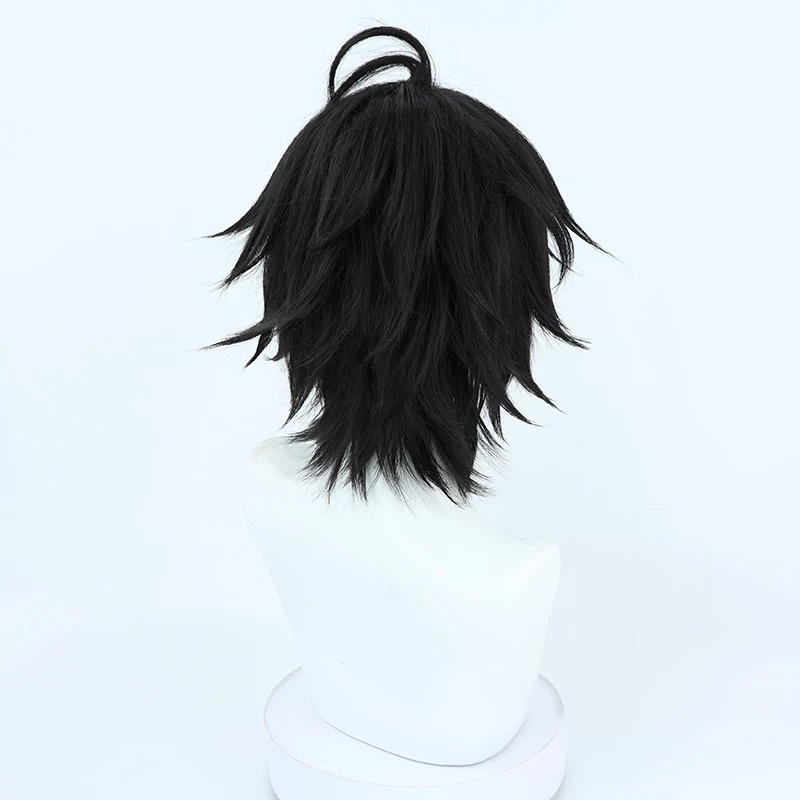 Black 35cm Virtual YouTuber Ren Zotto Cosplay Wig 6 Black 35cm Virtual YouTuber Ren Zotto Cosplay Wig - Image 4