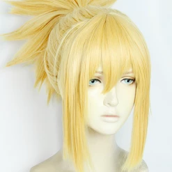 Gold 40cm Dr. Stone Kohaku Cosplay Wig