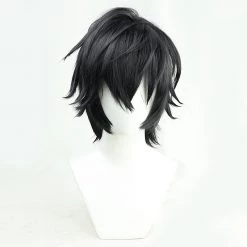 Black 30cm Virtual YouTuber Axia Krone Cosplay Wig