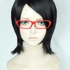 Black 35cm Boruto: Naruto The Movie Sarada Uchiha Cosplay Wig
