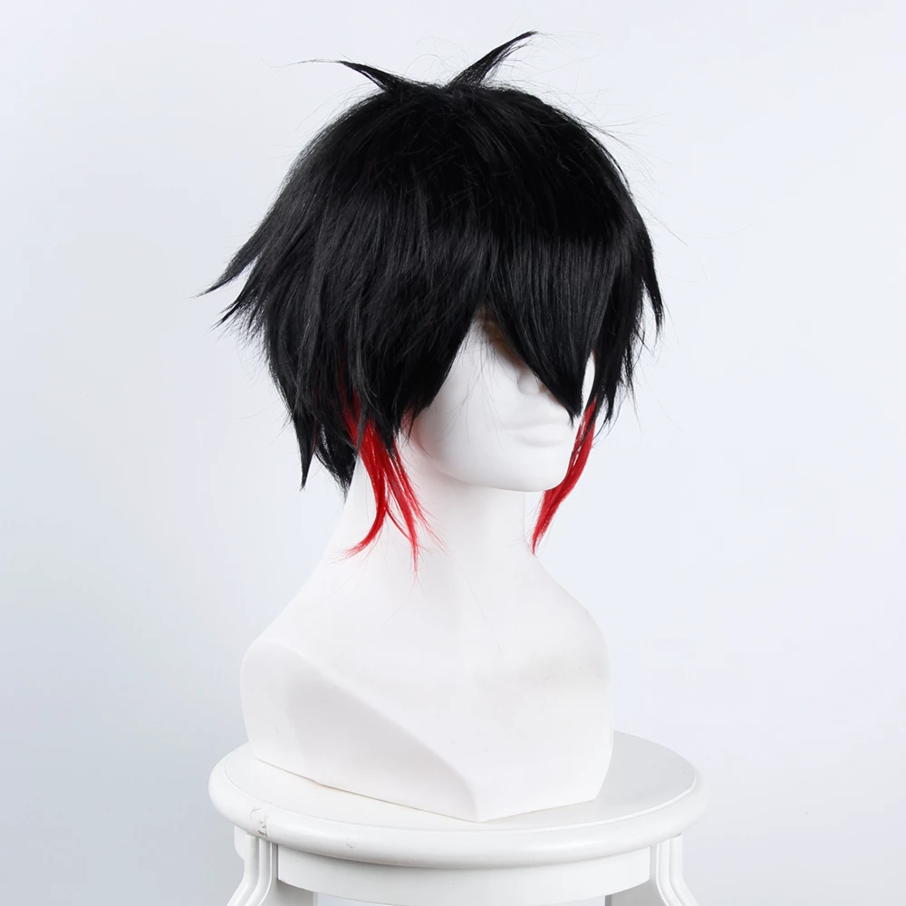 Black Red 35cm Nanbaka Detentionhouse Jyugo No. 15 Cosplay Wig 4 Black Red 35cm Nanbaka Detentionhouse Jyugo No. 15 Cosplay Wig - Image 2