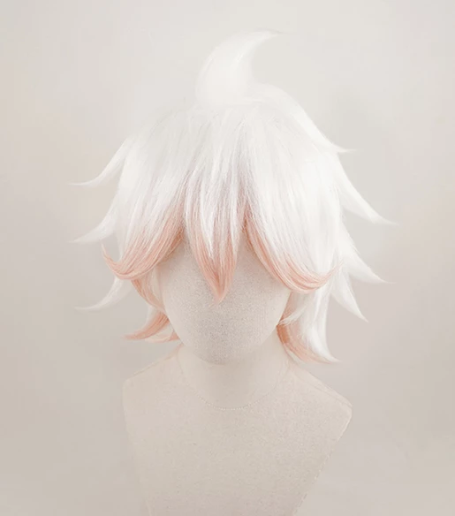 White And Orange 30cm Danganronpa Nagito Komaeda Cosplay Wig 3 White And Orange 30cm Danganronpa Nagito Komaeda Cosplay Wig
