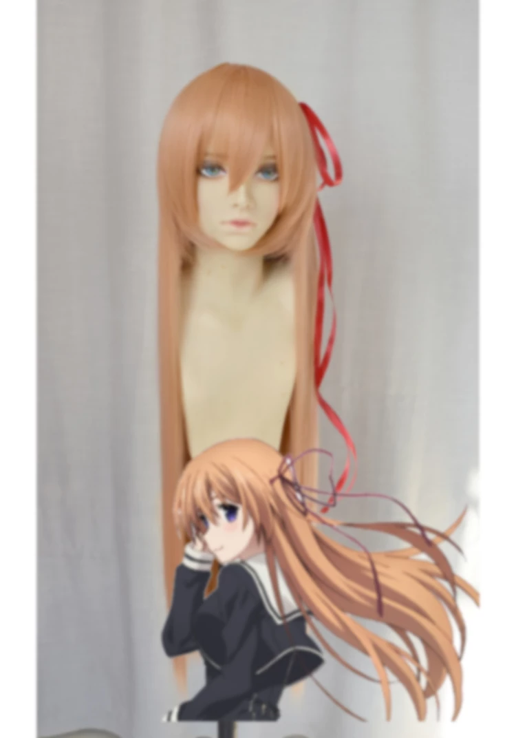 Orange 100cm Chaos;Child Nono Kurusu Cosplay Wig 3 Orange 100cm Chaos;Child Nono Kurusu Cosplay Wig