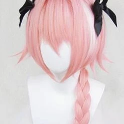 80cm Pink Fate/Apocrypha Astolfo Rider Of Black Cosplay Wig
