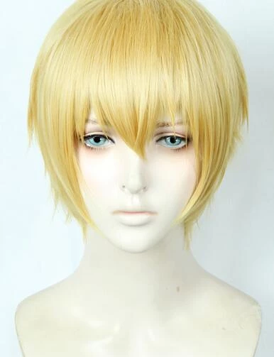Yellow 30cm Fate/Zero Saber Gilgamesh Cosplay Wig 3 Yellow 30cm Fate/Zero Saber Gilgamesh Cosplay Wig