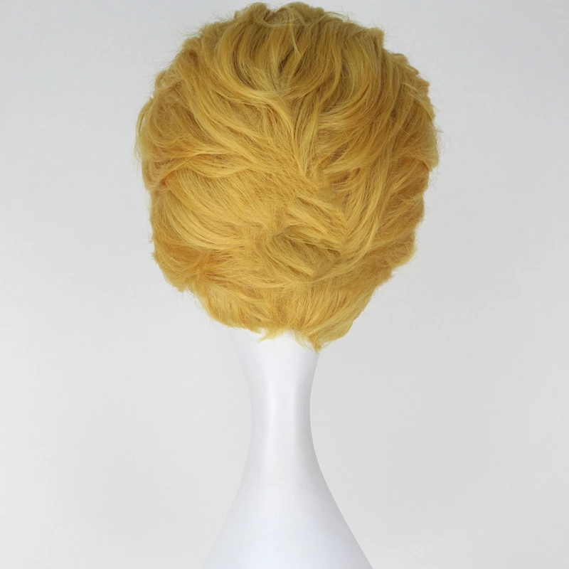 Gold 30cm JoJo's Bizarre Adventure Kira Yoshikage Cosplay Wig 5 Gold 30cm JoJo's Bizarre Adventure Kira Yoshikage Cosplay Wig - Image 3
