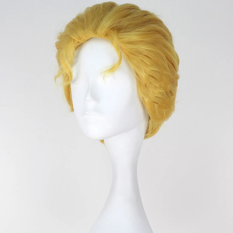 Gold 30cm JoJo's Bizarre Adventure Kira Yoshikage Cosplay Wig 6 Gold 30cm JoJo's Bizarre Adventure Kira Yoshikage Cosplay Wig - Image 4