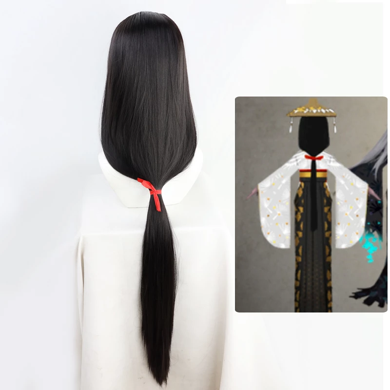 Black 100cm Identity V Michiko Cosplay Wig 5 Black 100cm Identity V Michiko Cosplay Wig - Image 3