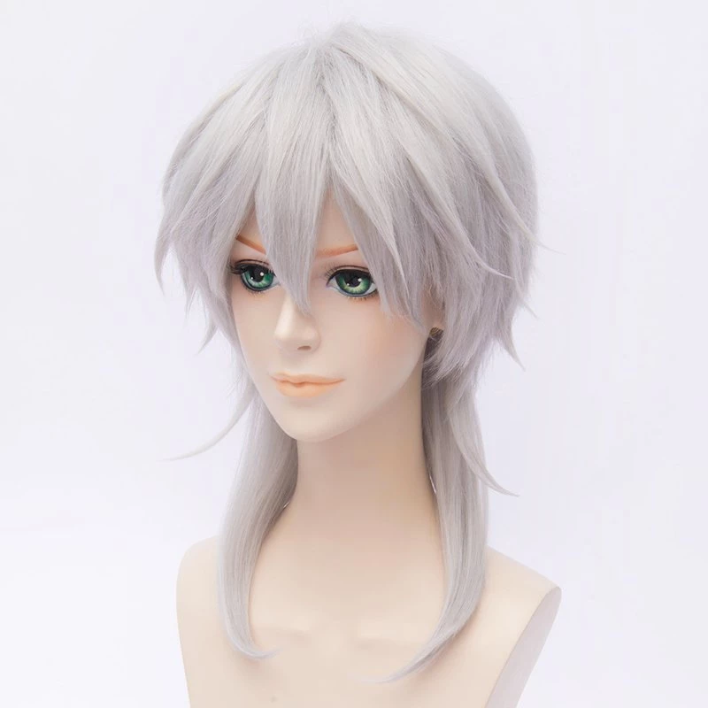 Silvery Grey 35cm Touken Ranbu Tsurumaru Kuninaga Cosplay Wig 4 Silvery Grey 35cm Touken Ranbu Tsurumaru Kuninaga Cosplay Wig - Image 2