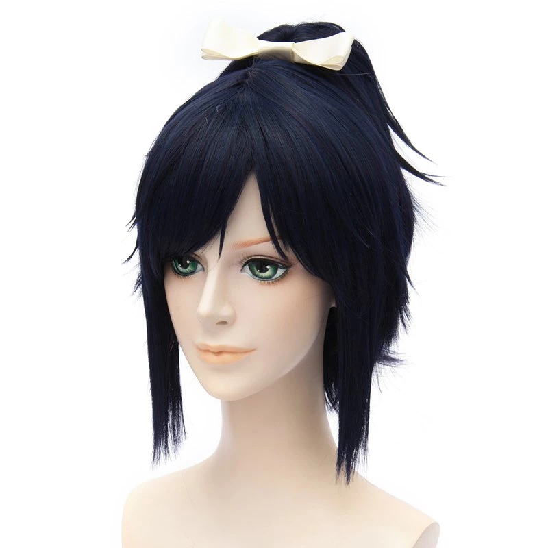 Blue 30cm Touken Ranbu Yamatonokami Yasusada Cosplay Wig 4 Blue 30cm Touken Ranbu Yamatonokami Yasusada Cosplay Wig - Image 2