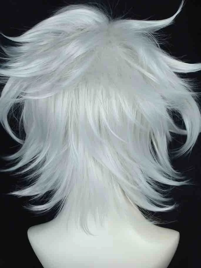 White 35cm Tribe Nine Shun Kamiya Cosplay Wig 5 White 35cm Tribe Nine Shun Kamiya Cosplay Wig - Image 3