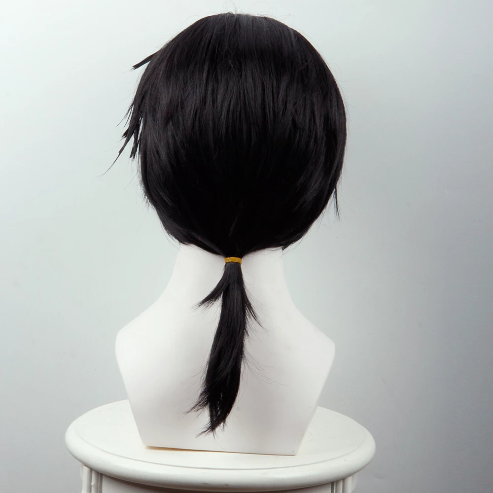 Black 45cm Akashic Records Of Bastard Magic Instructor Glenn Radars Cosplay Wig 4 Black 45cm Akashic Records Of Bastard Magic Instructor Glenn Radars Cosplay Wig - Image 2