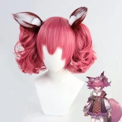Pink 30cm Arknights Shamare Cosplay Wig -Cosplay Shopper Store COS 047 01 117 1