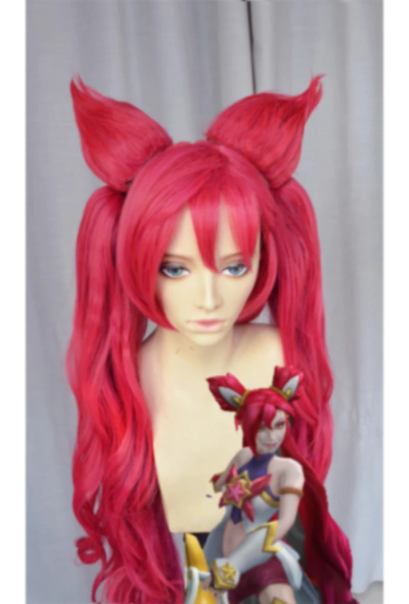 100cm League Of Legends Star Guardian Jinx Cosplay Wig 4 100cm League Of Legends Star Guardian Jinx Cosplay Wig - Image 2