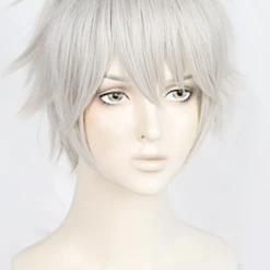 Silver 35cm Kaiju No. 8 Leno Ichikawa Cosplay Wig
