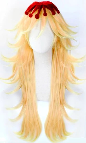 Red And Gold 80cm Demon Slayer: Kimetsu No Doma Cosplay Wig 4 Red And Gold 80cm Demon Slayer: Kimetsu No Doma Cosplay Wig - Image 2