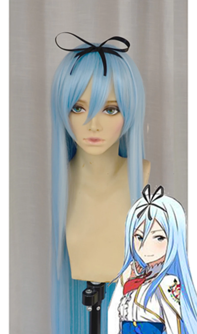 Blue 100cm Undefeated Bahamut Chronicle Krulcifer Einfolk Cosplay Wig 4 Blue 100cm Undefeated Bahamut Chronicle Krulcifer Einfolk Cosplay Wig - Image 2