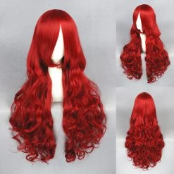 Red 80cm The Little Mermaid Princess Ariel Cosplay Wig